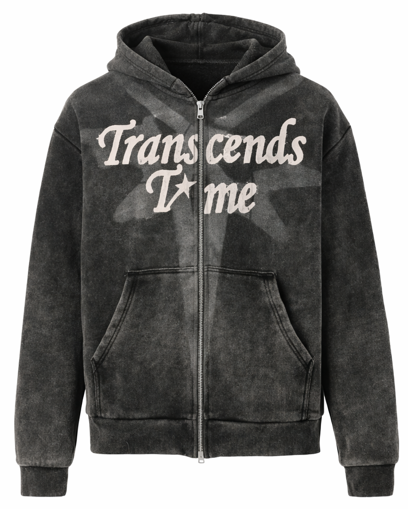 Transcends Time 'Black' Zip-Up Hoodie