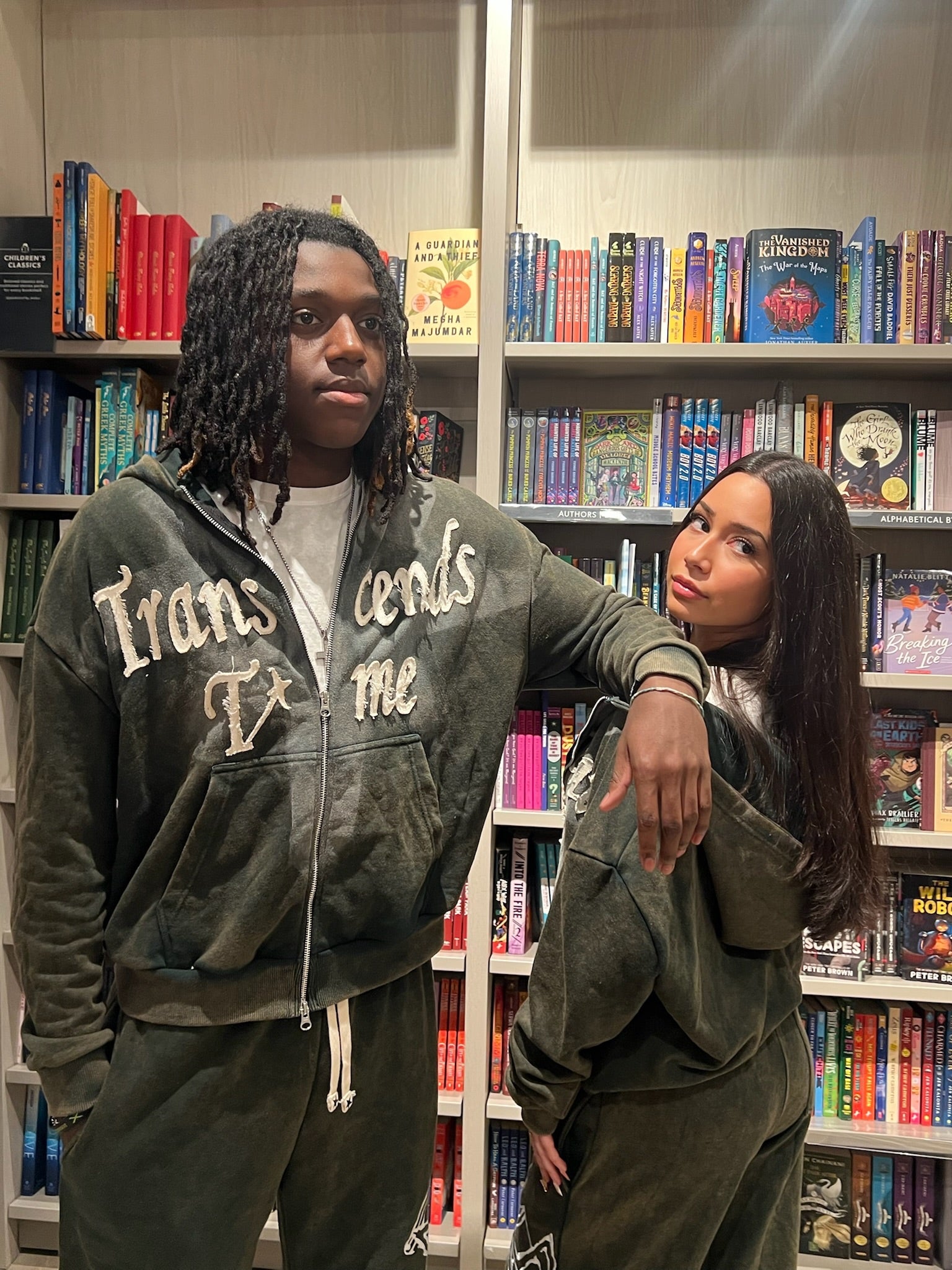 Transcends Time 'Green' Zip-Up Hoodie