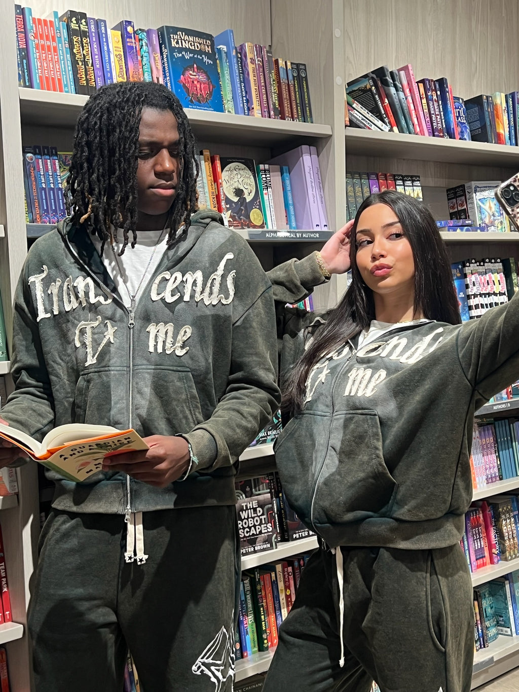 Transcends Time 'Green' Zip-Up Hoodie