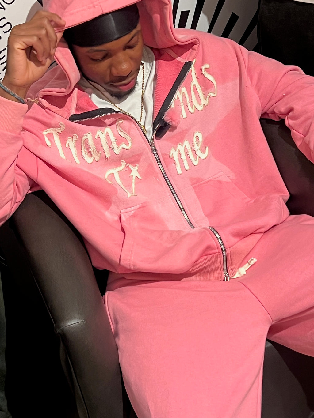 Transcends Time 'Pink' Zip-Up Hoodie