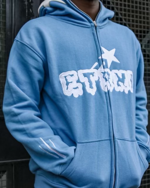 'LASTS 4 EVR' (Carolina Blue) Zip-Up