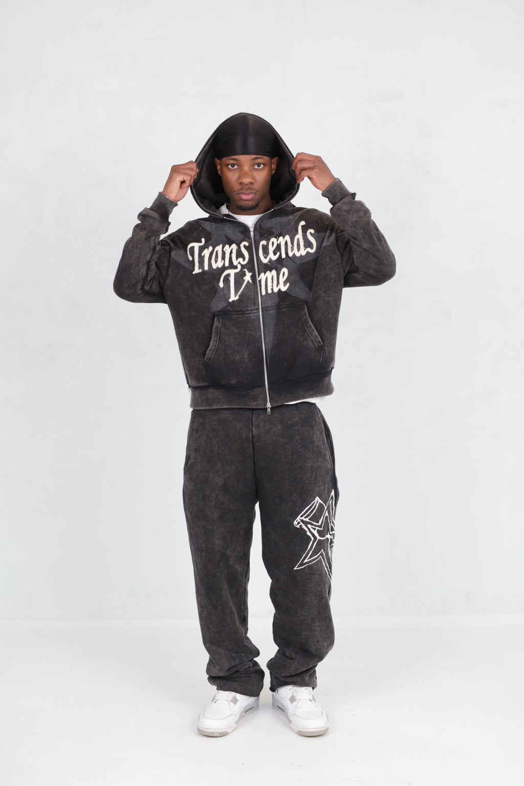 Transcends Time 'Black' Zip-Up Hoodie